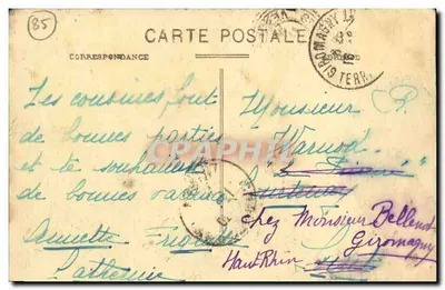 Sion vicino a Croix-de-Vie (Vendée) — La Grotta dei Fradets in un Giorno di Tempesta — J. Robuchon Fot. Poitiers 37 — Verso