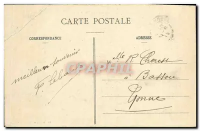 Bilhete postal antigo Lucon Jardim Público O Bassin — Verso