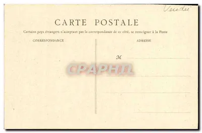 Noirmoutier (Vendée) — Het Kasteel-Abdij — Uitzicht genomen van oost — J. Robuchon, fot. in Poitiers — 612 bis — Achterkant