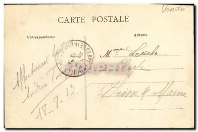 Isle of Noirmoutier — The Alley of Sighs — Publisher Nantes, no. 127 — Back