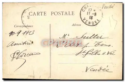 Noirmoutier — A enseada dos Sableaux vista da Chaizière — Artaud-Nozaël, Nantes — Verso