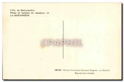 Praia de La Guévinière — Ilha de Noirmoutier — Edições Artísticas Raymonde Bergevin — Verso
