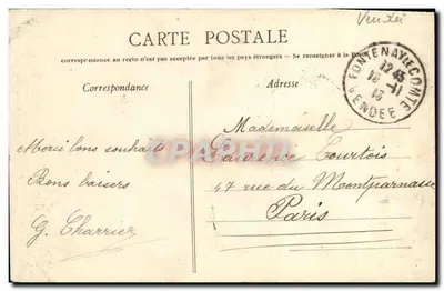 Fontenay-le-Comte - Urząd Miasta — wydawca Jaunel, nr 2 — Rewers