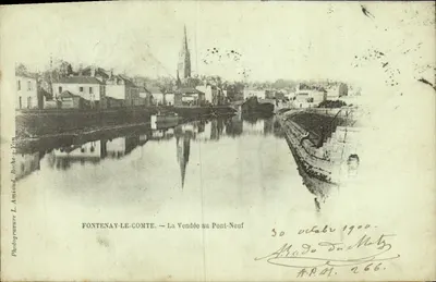 Fontenay-le-Comte — A Vendée no Pont-Neuf — Fotógrafo L. Amioud, Roche & Yon, n° 266
