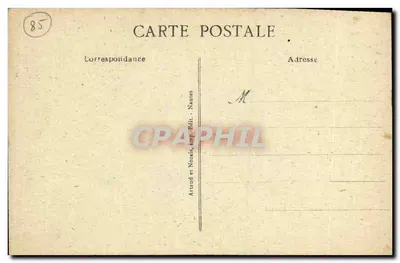Tiffauges (Vendée) - O Bourg visto de uma janela do Castelo — Artaud e Nozais, impr. Bédit, Naucelles — Verso
