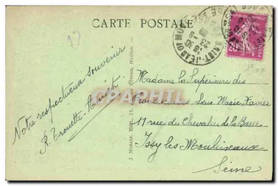 St-JEAN-de-MONTS (Vendée) — Wnętrze Kościoła — J. NOZARS, Nantes, nr 89 — Rewers