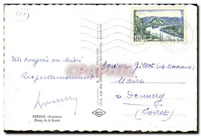 Lago da Bonde — PERTUIS (Vaucluse) — A. Tardy, Foto-Edição das Trois-Isles-Barthelmy, Marselha — Verso