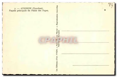 Avignon — Voorgevel van het Paleis van de Paus — YVON — Achterkant
