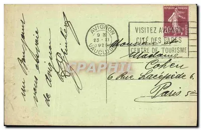 Avignon — O Palácio dos Papas (Fachada norte) — Editor não identificado — Verso