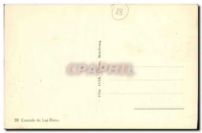 Wodospad Lac Blanc — Strasbourg — wydawca Félix LUIB, n° 281 — Rewers