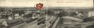 CARTE TRIPLE Rambervillers Vista Panorâmica das casernas e da estação