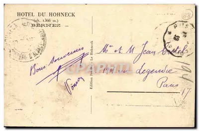 A Schlucht - Belvédère da Fonte e a Vale de Munster — Edição Le Hohneck — Verso