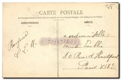 Les Cols des Vosges — Au Chipal — Pierre Borne — wydawca Ad. Weick, Saint-Dié (depot) n° 3893 — Rewers
