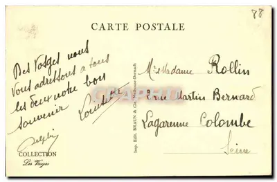 Ballon d'Alsace — Widok na jezioro Alfeld — wydawca Les Vosges, n° 151 — Rewers