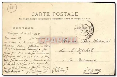 Martigny-les-Bains (Vosges) — Vista geral — imp. Ad. Wulich, Saint-Dié (Depositado) N° 5329 — Verso