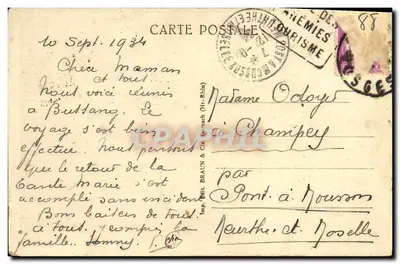 Bussano — O Túnel — Imp. Petit Braun & Cie (Hi-Rhin) n°1499 — Verso