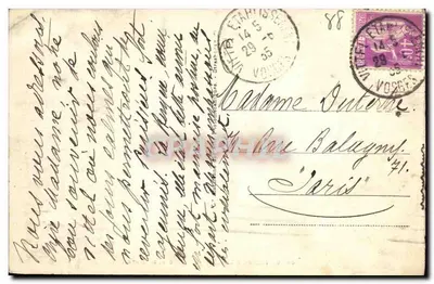 Vittel - Terrasa Kasyna i Wielki Hotel — Stara pocztówka n°44, wydawca Vittel — Rewers