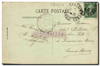Contrexéville — Widok Parku — Aleja — LL — Rewers