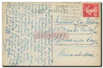 A Cachoeira do Faymont — Arredores de Plombières-les-Bains — Chicot F. A. 65 — Verso