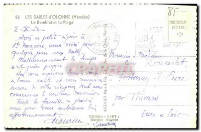 Les Sables-d'Olonne (Vendée) — Remblai i plaża — Wydawnictwo Gaby — Rewers