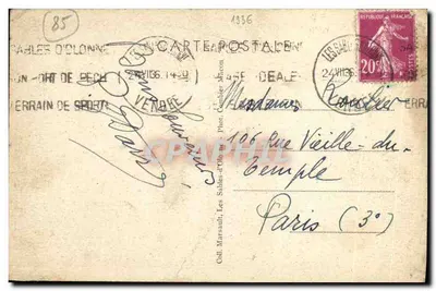 Les Sables-d'Olonne — Mała Sablaise — "Astro" — n°58 — Rewers