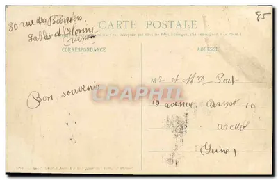 Mar agitada sob tempestade — Nova Coleção Vendéenne, Lucien Amiaud, Sables-d'Olonne — N° 1402 — Verso