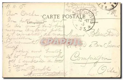 Arredores de Ailly-sur-Noye — Castelo de Chaussoy — Cliché F. Baron - Coleção Chedoeau — Verso