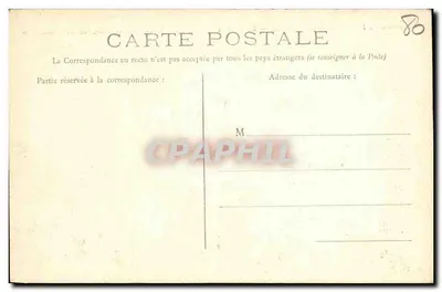 Ao redor de FLERS — DOMPIERRE — O Castelo — Loja Jeanne d'Arc, Praça da Estação, Flers — Verso