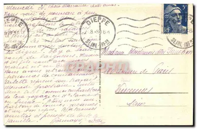 Mers-les-Bains — La Digue — Cartolina d'epoca n°96, editore Cartolina d'epoca des Arts — Verso