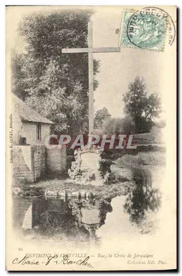 Omgeving van Arbreville — Rue, la Croix de Jérusalem — Librairie E. CLEAY, Abbeville