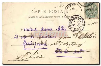 Amiens - Boulevards Buffort, Alsace-Lorraine, Beauvillé — H. Maumet — Verso