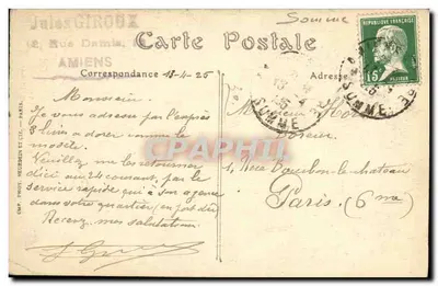Katedra w Amiens — L'Ange pleureur, dzieło Blassera — ND. Fot. — Rewers
