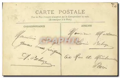 Amiens — A Relógio e a Rue des Vergeaux — LL. — Verso