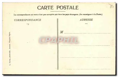 Amiens — Katedra, Centralny portal (strona prawej) — L. Carou, fotograf i wydawca, Amiens — Rewers