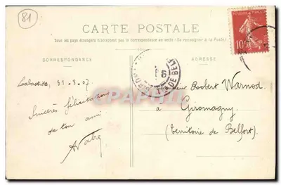 Labastide-Rouairoux — La Feuillade-Cathalo-Cantignous — Livraria Vve Barthès — Verso