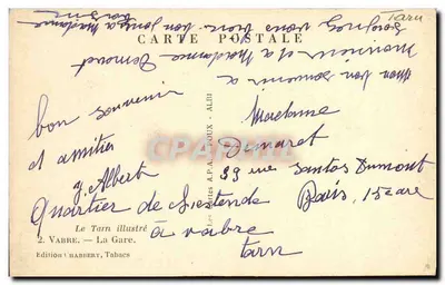 Le Turn — A Estação — Edição Chabbert, Tabacs — Verso