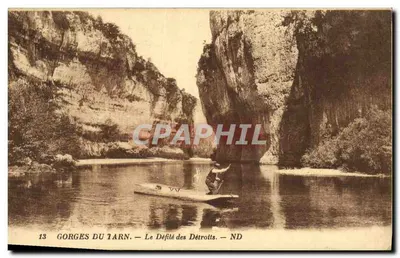 Gorges do Tarn — O Desfiladeiro dos Estreitos — ND — Editor Letrellier, Paris