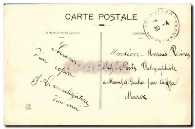 Grisolles — Vista General — Fototipia Labouché, Pres. Thulogier — Reverso