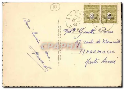 Le Rayol (Var) — Entrada do Hotel Belleoue — Edição APA — Verso