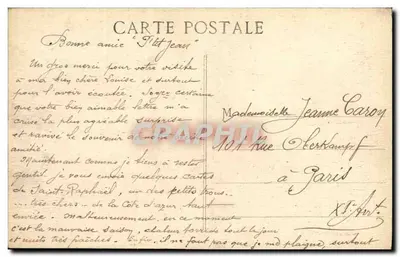 Saint-Raphaël - Plaża, Wanny Morza, Bulwar Félix Martin — Wydawnictwo Giletta, Nice, nr 1610 — Rewers