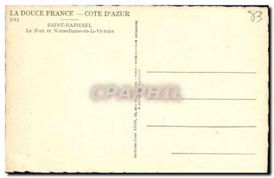 Saint-Raphaël — Port i Najświętsza Panny Maria Zwycięstwa — Éditions d'Art Yvon — Rewers