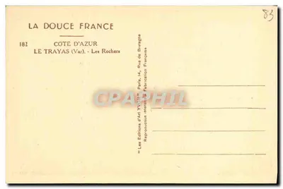 Os Rochos — Le Trayas (Var) — Edições de Arte Yvon, Paris — Verso