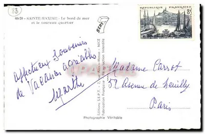 Sainte-Maxime — Brzeg morza i nowy dzielnicowy obszar — Wydawnictwo S.E.P.T. — Rewers