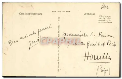 Draguignan — Portaiguères — ADIA IMP. — NICE — N°120 — Rewers