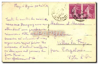 La Plage d'Hyères — Les Hôtels — éditeur : La Plage d'Hyères, n° 3 — Rewers