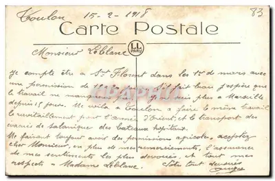Toulon — A Baía — LL — Verso