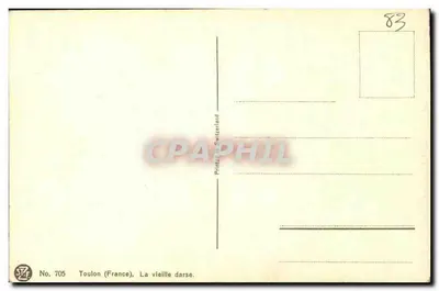 Toulon (França), A antiga doca — L. Gernnon, n° 705 — Verso
