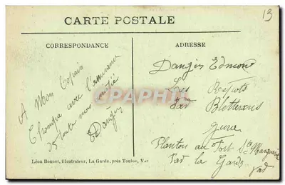 La Garde-près-Toulon — Ste-Marguerite — Avançada rochosa sustentando o forte histórico — C. L. A. B. (Série Var) — Verso