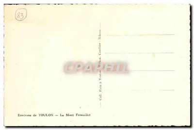 Arredores de TOULON — Mont Fenouillet — Call, Pain à Toulon, Cambier — Verso
