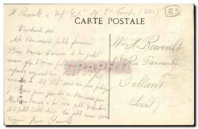Toulon — Praça da Liberdade sob a neve — editor desconhecido, n° 2404 — Verso